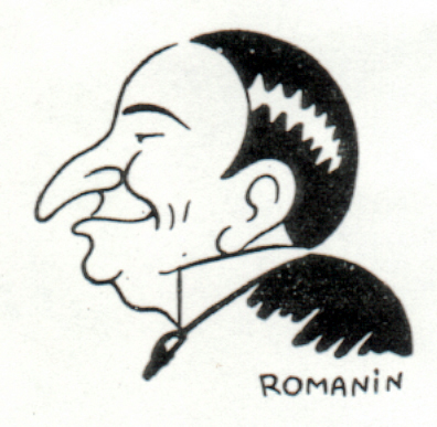 Georges Mandel - Caricature par Jean Moulin sous le pseudonyme de Romanin